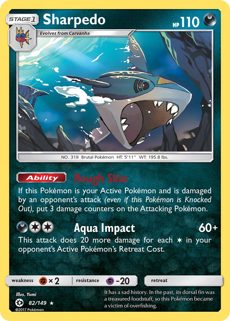 Sharpedo (82/149) (Cosmos Holo) (Blister Exclusive) [Sun & Moon: Base Set] | Good Games Modbury