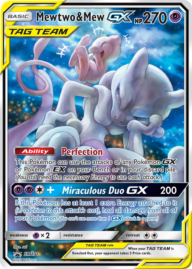 Mewtwo & Mew GX (SM191) [Sun & Moon: Black Star Promos] | Good Games Modbury