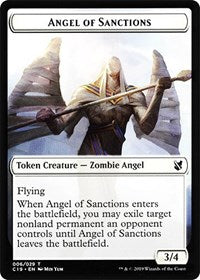 Angel of Sanctions // Horror Double-Sided Token [Commander 2019 Tokens] | Good Games Modbury