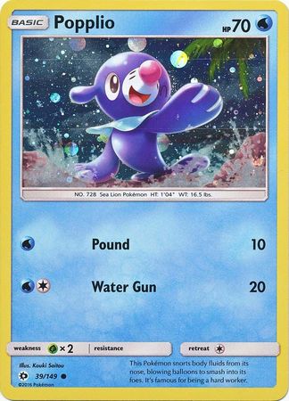 Popplio (39/149) (Cosmos Holo) [Sun & Moon: Base Set] | Good Games Modbury