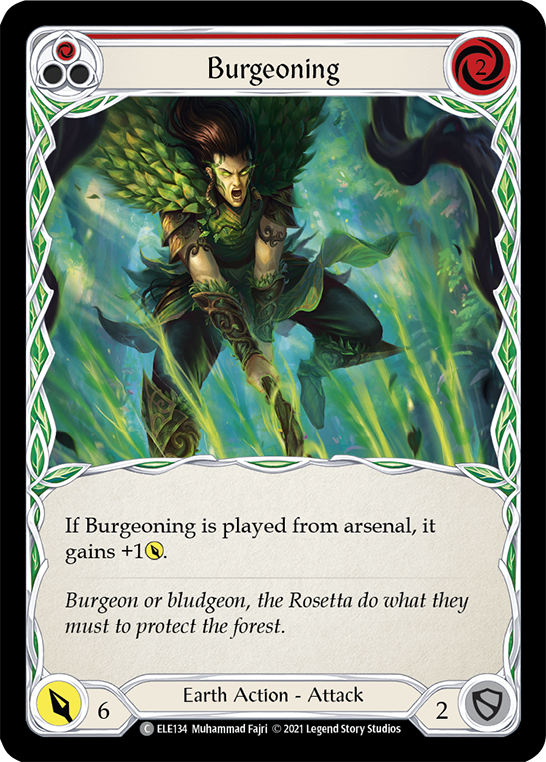 Burgeoning (Red) [ELE134] (Tales of Aria)  1st Edition Rainbow Foil | Good Games Modbury