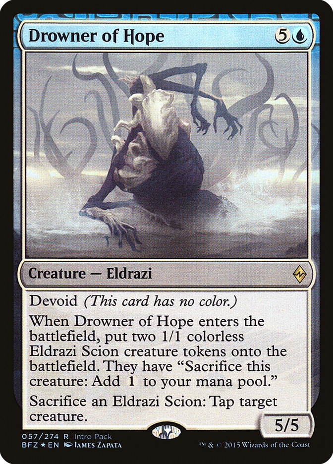 Drowner of Hope (Intro Pack) [Battle for Zendikar Promos] | Good Games Modbury