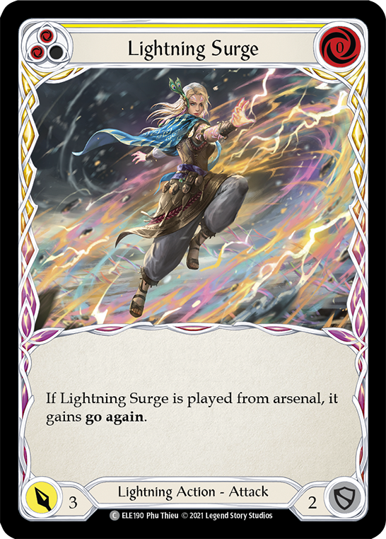 Lightning Surge (Yellow) [ELE190] (Tales of Aria)  1st Edition Normal | Good Games Modbury