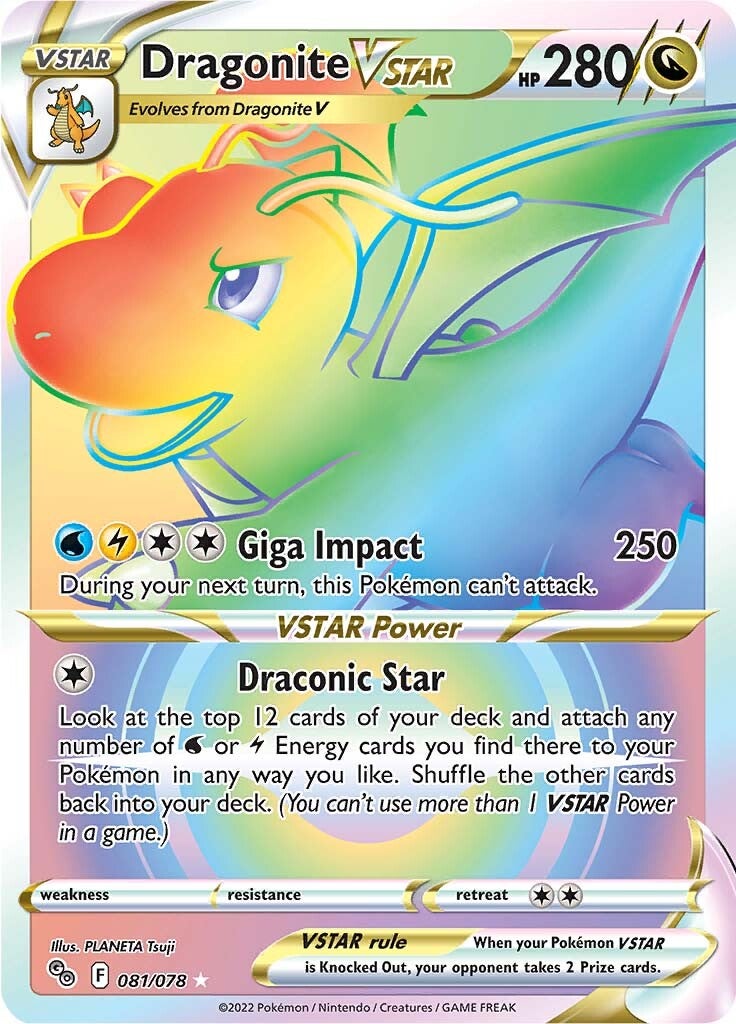 Dragonite VSTAR (081/078) [Pokémon GO] | Good Games Modbury