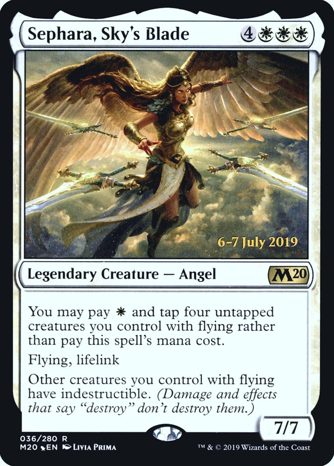 Sephara, Sky's Blade [Core Set 2020 Prerelease Promos] | Good Games Modbury