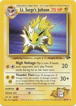 Lt. Surge's Jolteon (28/132) [Gym Challenge Unlimited] | Good Games Modbury