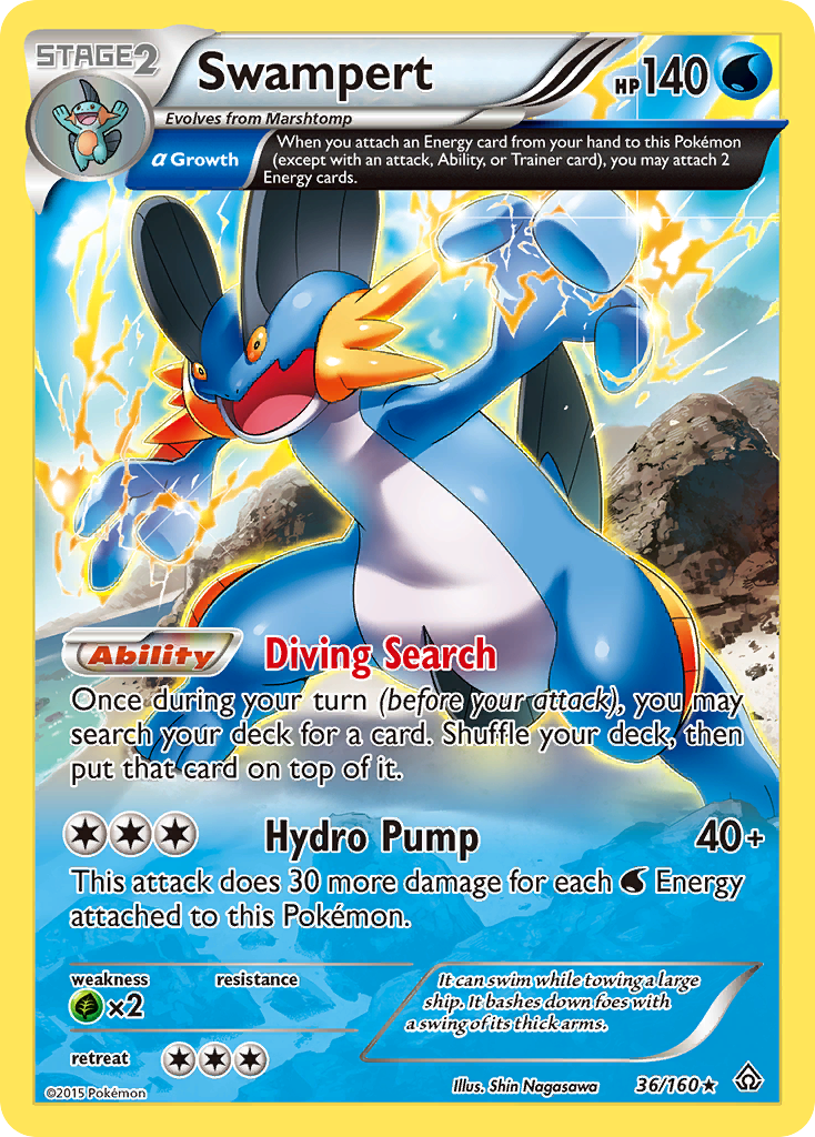 Swampert (36/160) [XY: Primal Clash] | Good Games Modbury