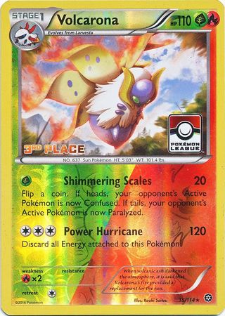 Volcarona (15/114) (League Promo 3rd Place) [XY: Steam Siege] | Good Games Modbury
