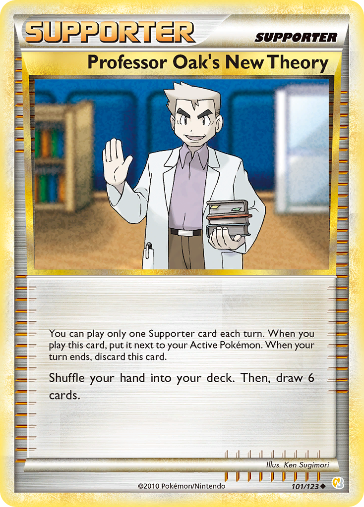 Professor Oak's New Theory (101/123) [HeartGold & SoulSilver: Base Set] | Good Games Modbury