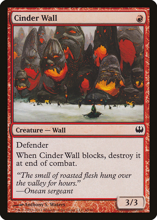 Cinder Wall [Duel Decks: Knights vs. Dragons] | Good Games Modbury