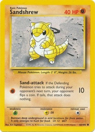 Sandshrew (62/102) [Base Set Unlimited] | Good Games Modbury