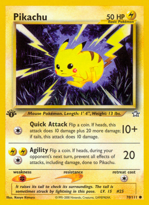 Pikachu (70/111) [Neo Genesis 1st Edition] | Good Games Modbury