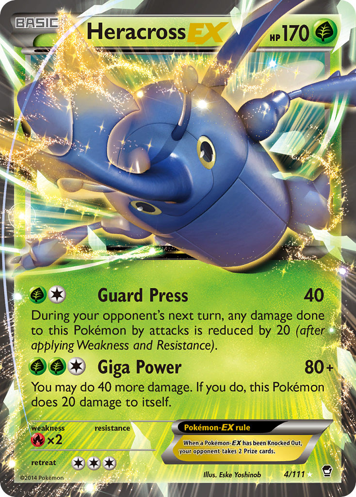 Heracross EX (4/111) [XY: Furious Fists] | Good Games Modbury