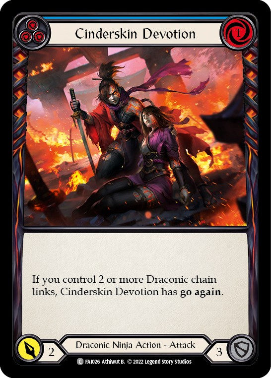 Cinderskin Devotion (Blue) [FAI026] (Uprising Fai Blitz Deck) | Good Games Modbury