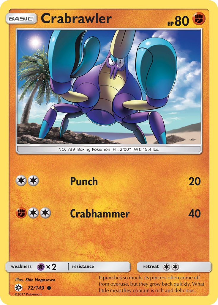 Crabrawler (72/149) [Sun & Moon: Base Set] | Good Games Modbury