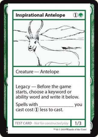 Inspirational Antelope (2021 Edition) [Mystery Booster Playtest Cards] | Good Games Modbury