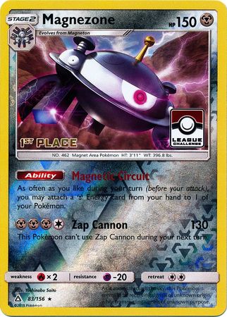 Magnezone (83/156) (League Promo 1st Place) [Sun & Moon: Ultra Prism] | Good Games Modbury