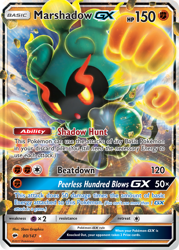 Marshadow GX (80/147) [Sun & Moon: Burning Shadows] | Good Games Modbury