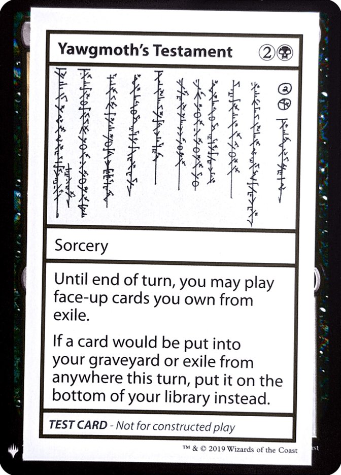 Yawgmoth's Testament [Mystery Booster Playtest Cards] | Good Games Modbury