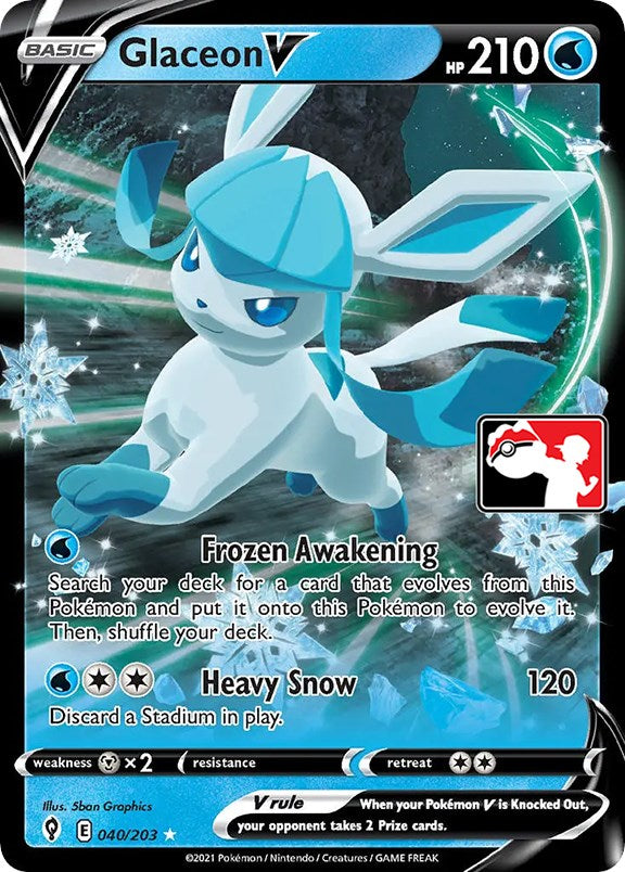 Glaceon V (040/203) [Prize Pack Series One] | Good Games Modbury