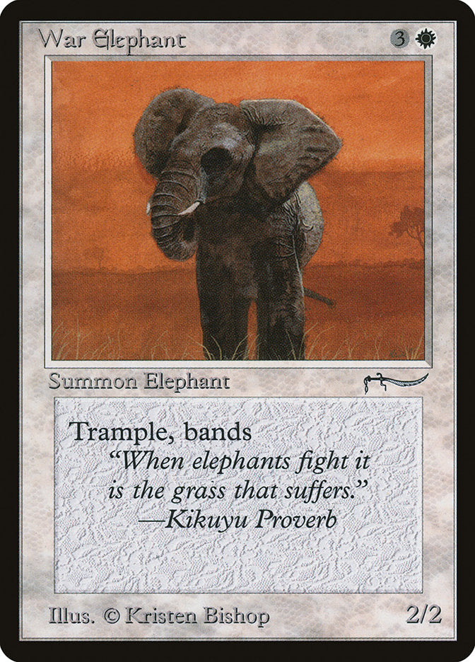 War Elephant (Dark Mana Cost) [Arabian Nights] | Good Games Modbury