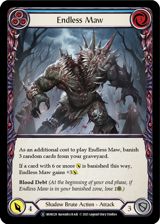 Endless Maw (Blue) [U-MON128-RF] (Monarch Unlimited)  Unlimited Rainbow Foil | Good Games Modbury