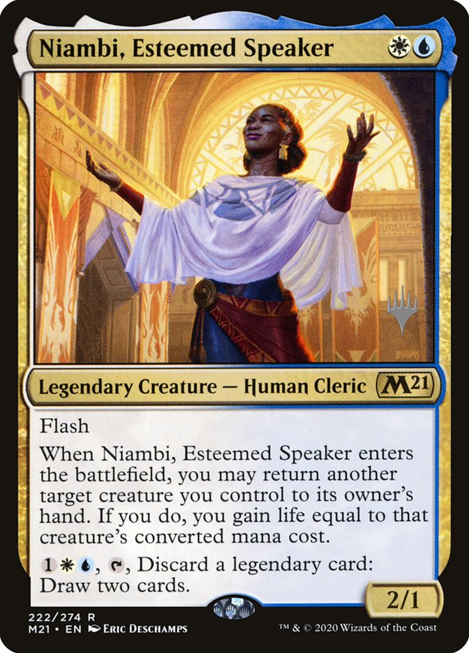 Niambi, Esteemed Speaker (Promo Pack) [Core Set 2021 Promos] | Good Games Modbury