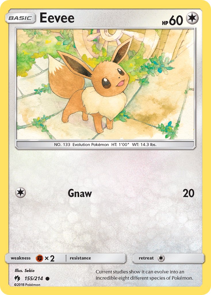 Eevee (155/214) (Let's Play, Eevee Cracked Ice Holo) (Theme Deck Exclusives) [Sun & Moon: Lost Thunder] | Good Games Modbury