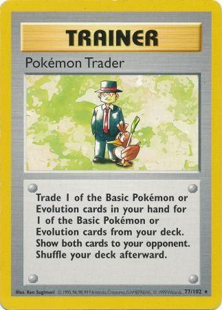 Pokemon Trader (77/102) [Base Set Shadowless Unlimited] | Good Games Modbury