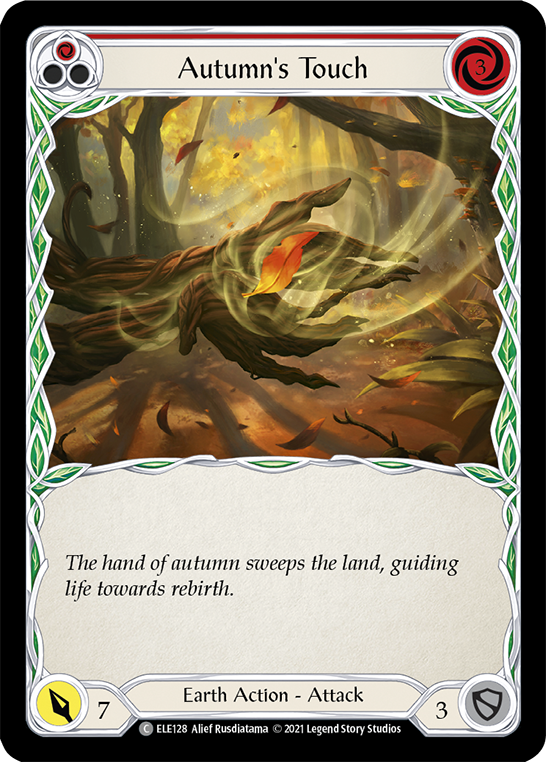 Autumn's Touch (Red) [ELE128] (Tales of Aria)  1st Edition Rainbow Foil | Good Games Modbury