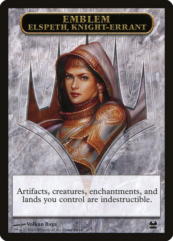 Elspeth, Knight-Errant Emblem [Modern Masters Tokens] | Good Games Modbury