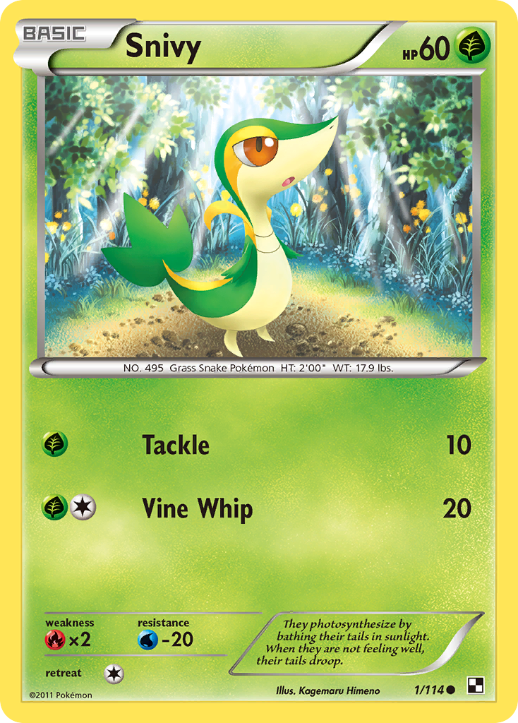 Snivy (1/114) (Cosmos Holo) [Black & White: Base Set] | Good Games Modbury