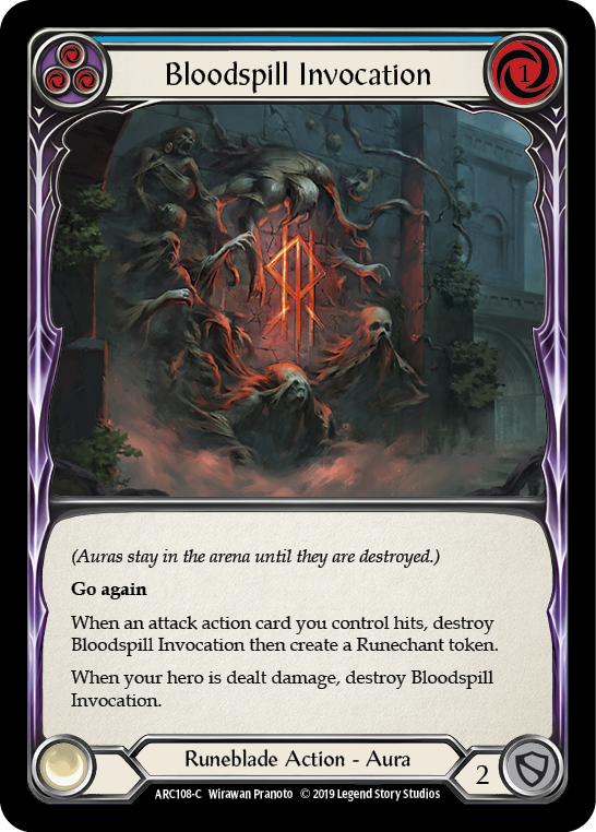 Bloodspill Invocation (Blue) [ARC108-C] (Arcane Rising)  1st Edition Rainbow Foil | Good Games Modbury