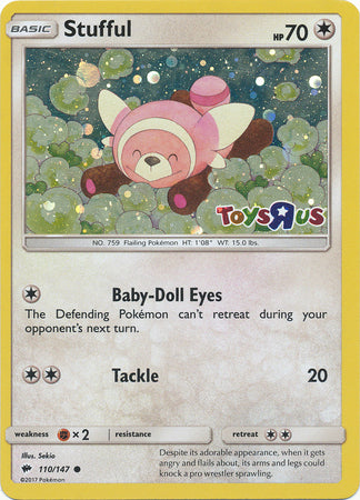 Stufful (110/147) (Toys R Us Promo) [Sun & Moon: Burning Shadows] | Good Games Modbury