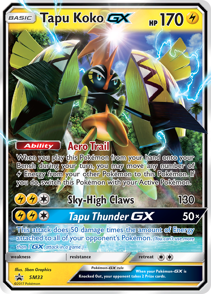 Tapu Koko GX (SM33) [Sun & Moon: Black Star Promos] | Good Games Modbury