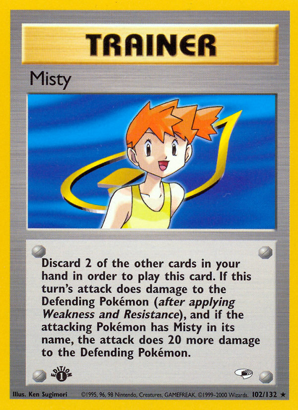 Misty (102/132) [Gym Heroes 1st Edition] | Good Games Modbury