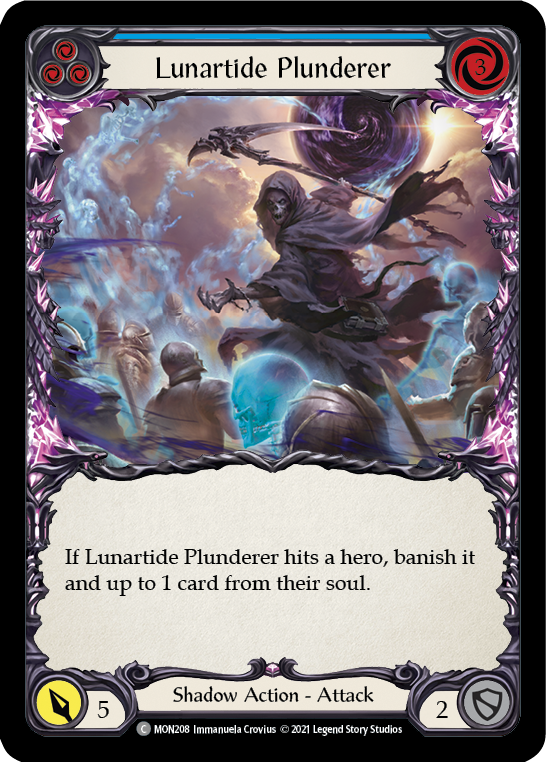 Lunartide Plunderer (Blue) [MON208-RF] (Monarch)  1st Edition Rainbow Foil | Good Games Modbury