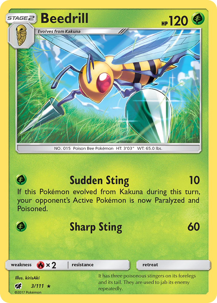 Beedrill (3/111) [Sun & Moon: Crimson Invasion] | Good Games Modbury