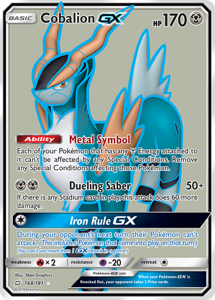 Cobalion GX (168/181) [Sun & Moon: Team Up] | Good Games Modbury