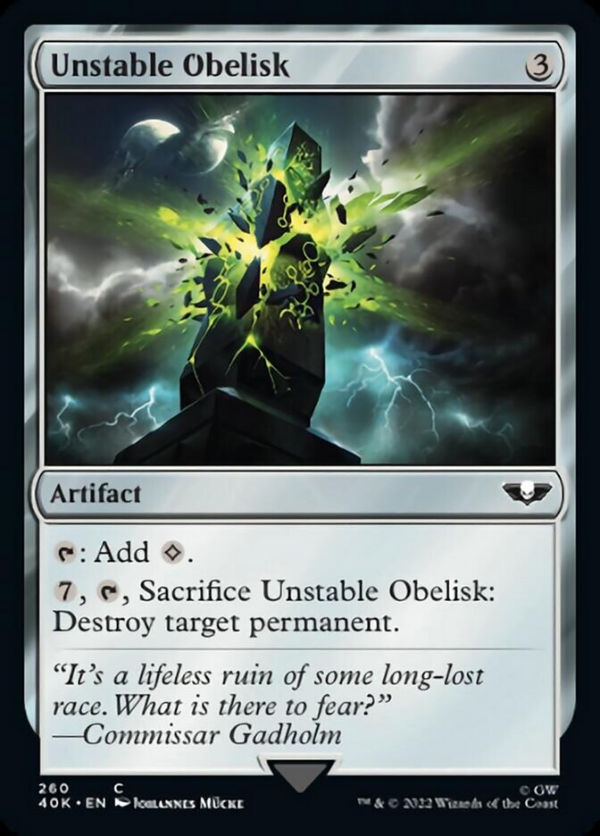 Unstable Obelisk (Surge Foil) [Universes Beyond: Warhammer 40,000] | Good Games Modbury