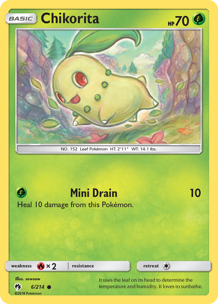 Chikorita (6/214) [Sun & Moon: Lost Thunder] | Good Games Modbury