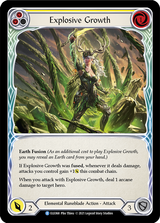 Explosive Growth (Yellow) [ELE068] (Tales of Aria)  1st Edition Rainbow Foil | Good Games Modbury