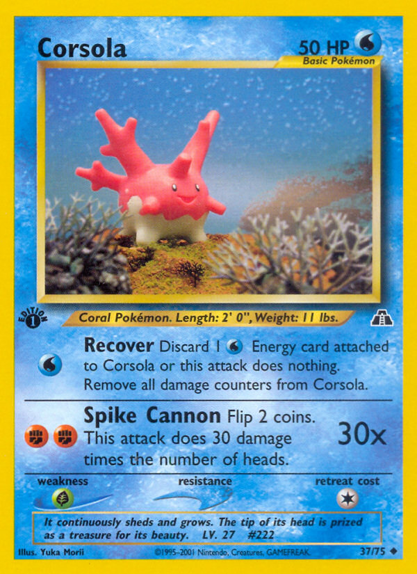 Corsola (37/75) [Neo Discovery 1st Edition] | Good Games Modbury