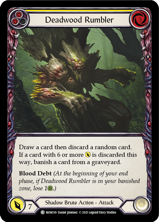 Deadwood Rumbler (Yellow) [MON139] (Monarch)  1st Edition Normal | Good Games Modbury