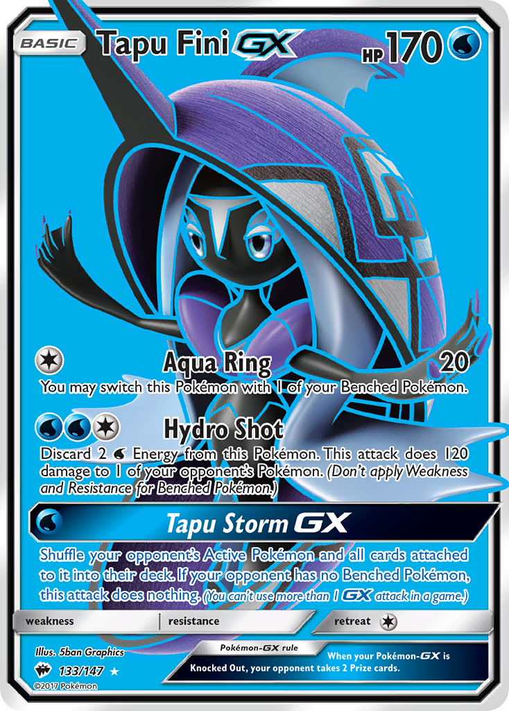 Tapu Fini GX (133/147) [Sun & Moon: Burning Shadows] | Good Games Modbury