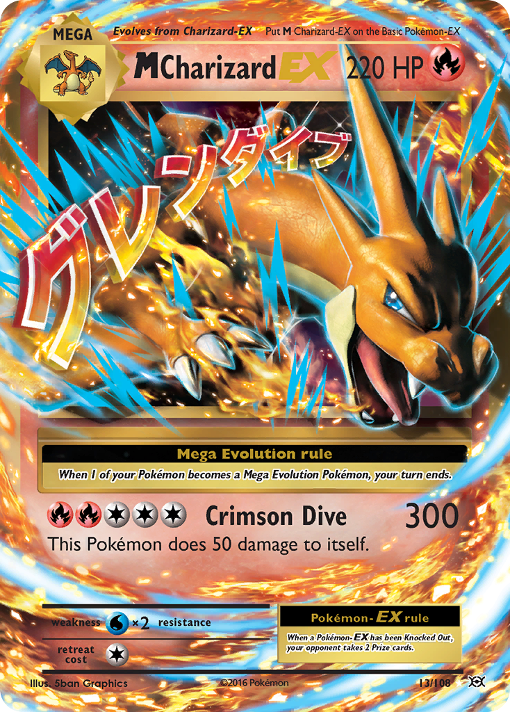 M Charizard EX (13/108) [XY: Evolutions] | Good Games Modbury