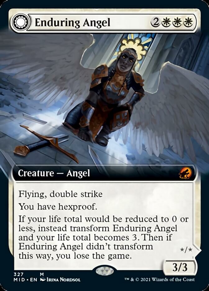 Enduring Angel // Angelic Enforcer (Extended Art) [Innistrad: Midnight Hunt] | Good Games Modbury