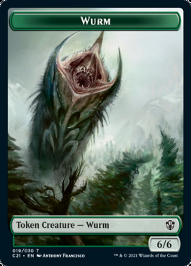 Wurm // Kraken Double-Sided Token [Commander 2021 Tokens] | Good Games Modbury