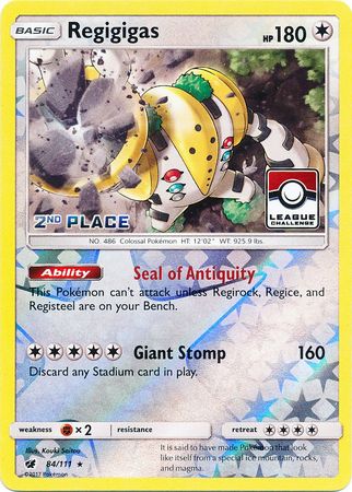 Regigigas (84/111) (League Promo 2nd Place) [Sun & Moon: Crimson Invasion] | Good Games Modbury