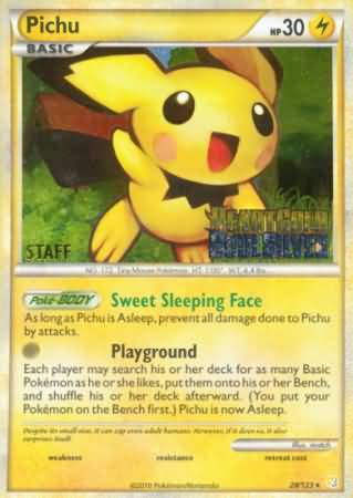 Pichu (28/123) (Staff Prerelease Promo) [Nintendo: Black Star Promos] | Good Games Modbury